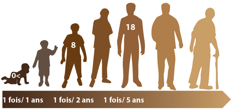 Le délai de renouvellement de la prothèse selon l'âge